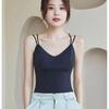 Letný tielko s vypchávkami na prsia z ľadového hodvábu, crop topy s halter krkom, dámske letné camisole, camisole bez chrbta, módne bandeau, dámska crop vesta bez rukávov