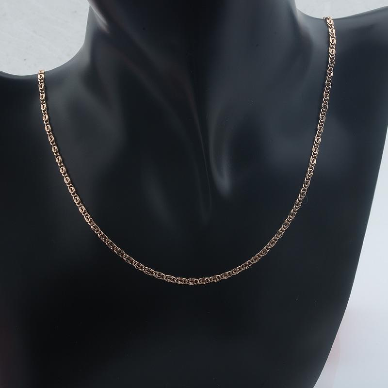 Women 585 Rose Gold 2mm Snail Link Chain Delicate Necklace No Gift Box