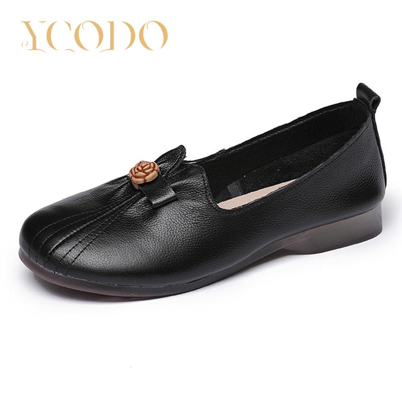 Women's Shoes Summer Soft - Soled Round - Headed Cowhide