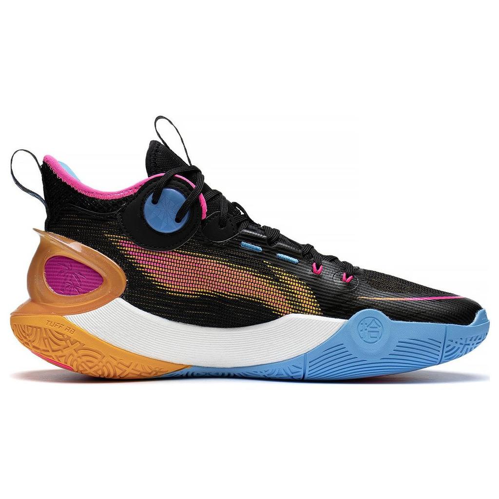 Li Ning Sonic 10 Ultra Durable Breathable Mid-Top Basketball Shoes Men Sneakers Black Blue Brown ABAS145-5