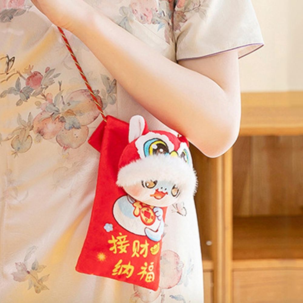 Lucky Money 2025 Snake Year Money Bag Plush Hongbao Snake Year Mascot Bag  Childrens Gift