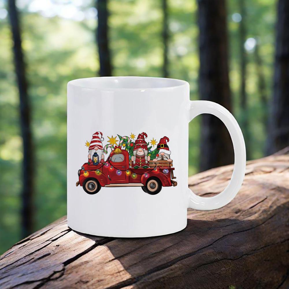 

Уютная Рождественская Кружка Праздничная Красная Машина Кофейная Кружка Рождественская Елка Посуда Милая Корова в Шапке Кружки для Колы Молочные Кружки для Праздника Керамическая Кружка 330ml