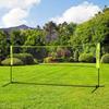 Badminton Net Set Foldable Volleyball Net 103/120/155H cm Yellow