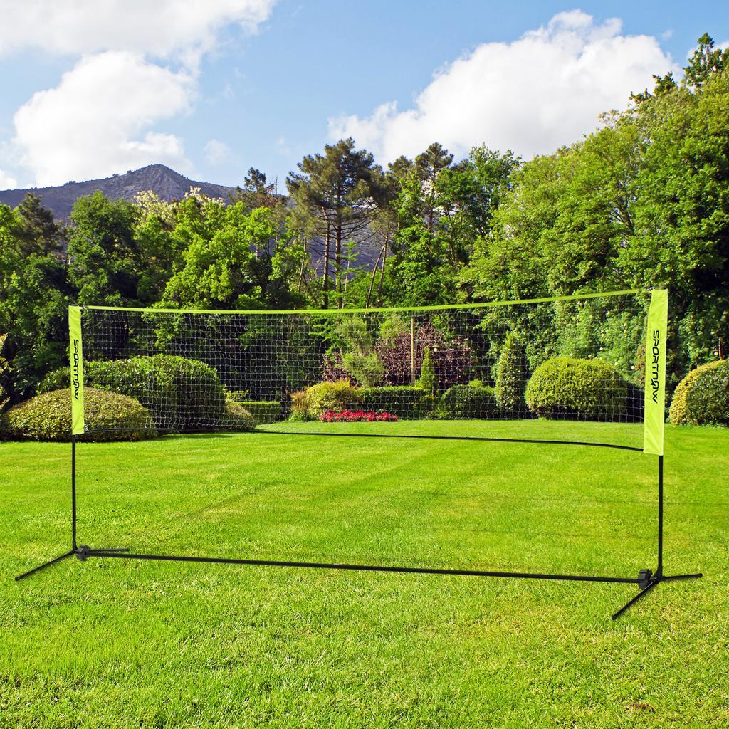 Badminton Net Set Foldable Volleyball Net 103/120/155H cm Yellow