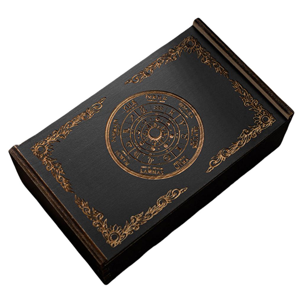 Wood Rectangle Organizers Box Playings Card Storage Case Money Coin Carry Box Candy Key Case Business Tarots Storage Can