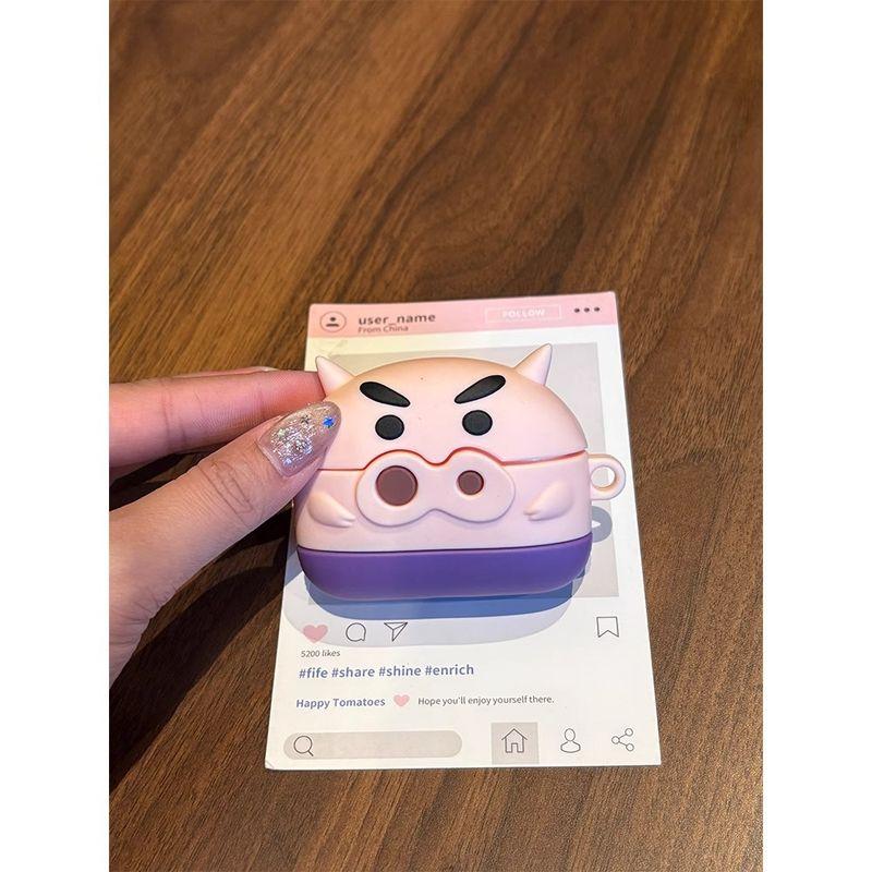 

Case Airpod3 for Apple Pro Earphone Case Second Generation Wireless Bluetooth Third Generation Aipods2 Generation Silicone Fourth Generation 5 Soft AirPods 4 Cute plump left guard door-single shell