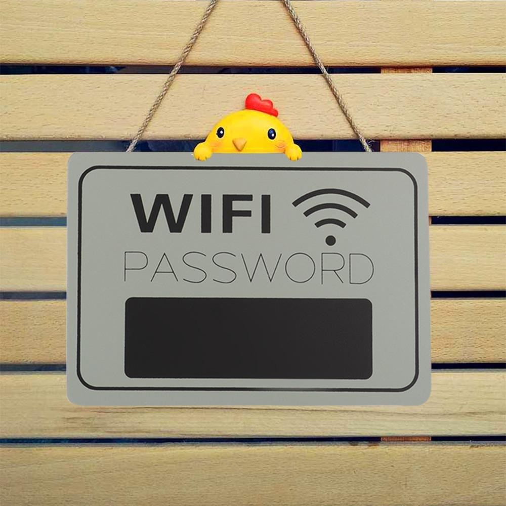 Rectangle WiFi Wall Sign Wooden Wall Decor Plaque Chalkboard WiFi Sign  Hotels Offices