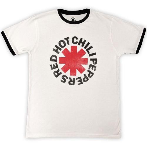 Red Hot Chilli Peppers Unisex Adult Ringer Logo T-Shirt