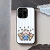 M-MINNA NO T-TABO Phone Case For IPhone 17 Air 16 E Pro Max 15 14 13 Mini 12 Pro 11 Max Plus Black Glass Cover