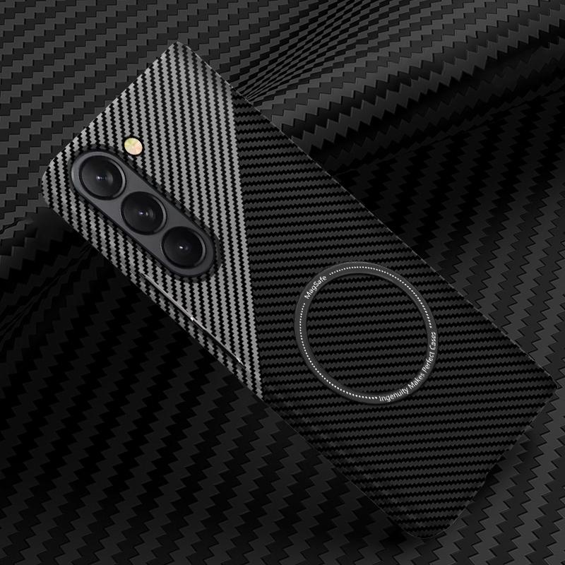 Ultra Thin Fiber Plastic Magnetic Case For Samsung Galaxy Z Fold 7 6 5 4 Wireless Charging Hard Case Are Not Made of Real Carbon
