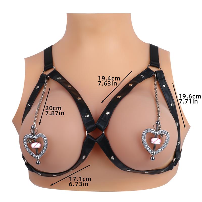 New Love Shaped with Pearl Nipple Clamps Steel Breast Stimulator Clips Spring Pull Slave Bondage Flirting Women Toy Accessories