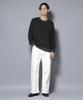 Nano Universe Mercerized Cotton Ribbed Striped Crew Neck Size Pattern Knit, Men's, M, 361, 2, 668-5222220