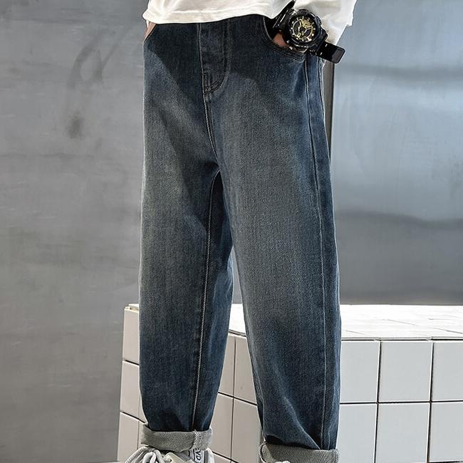 Boys' Denim Pants Spring and Autumn Dad Pant Boys' Children's Jeans Trendy Children's Jeans Loose