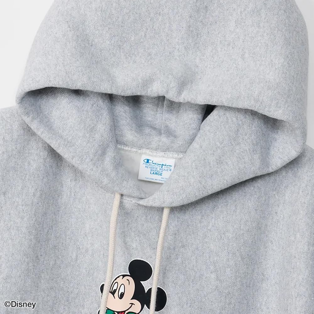 Sweat-shirt à capuche Long Graphic REVERSE Gris Argent [Champion], Manches, Imprimé, WEAVE(R) Sweat-shirt, C3-A131, Homme,