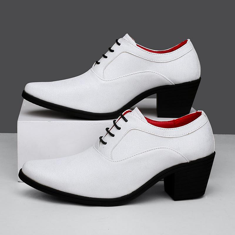 Men Shoes British Business Casual Shoes Fashion Height Increasing High Heeled Leather Shoe Wedding Shoes for Men Party Dress Oes
