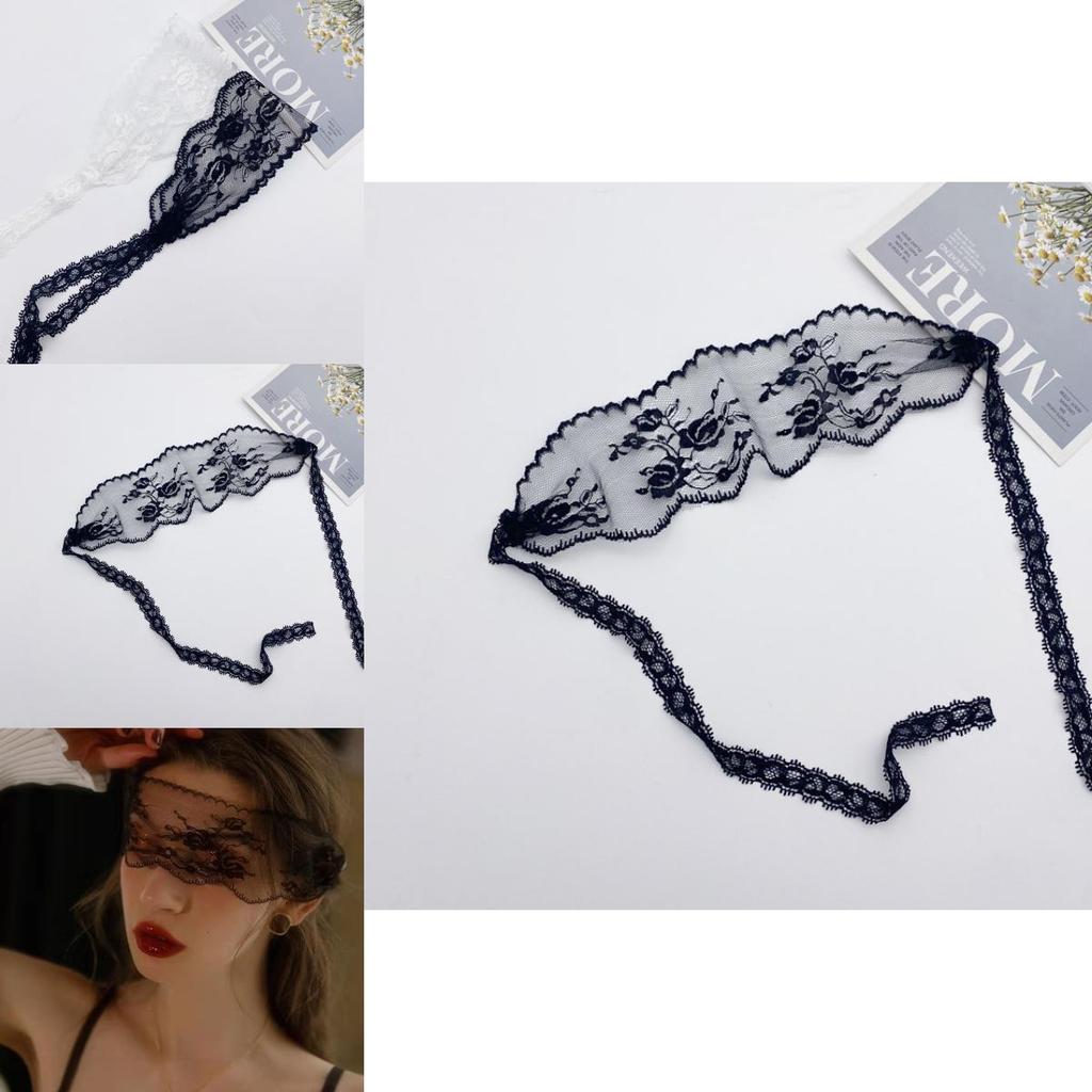 Black Lace Eye Mask For Costume Parties With Halfhandcraft And Mechanical Process