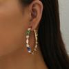 Elegant Luxurious Geometric Earrings for Women with Multi Colored Zirconsuitable for Casual Wear Innovative Earrings