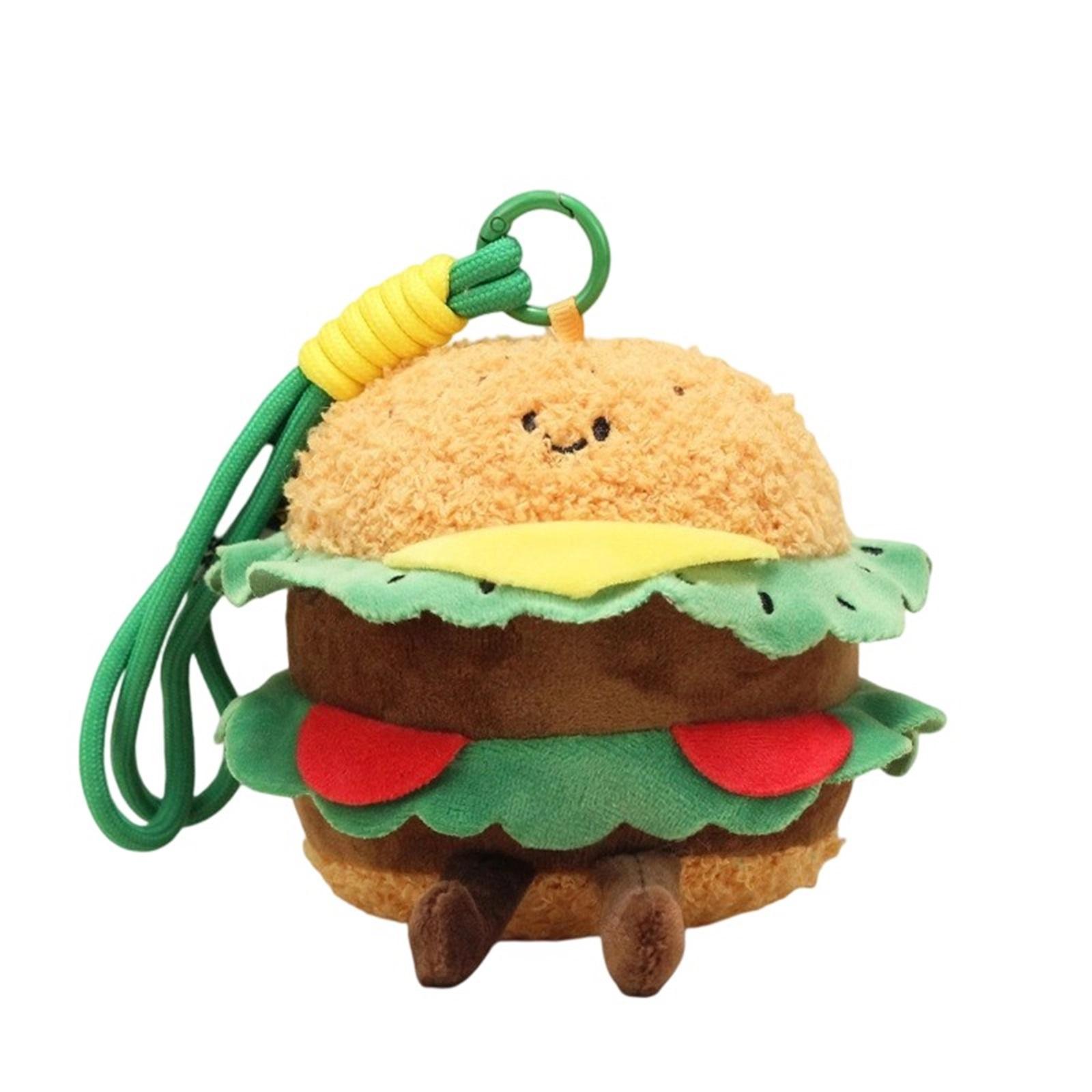 

Fun Birthday Cake Burger Plush Doll Soothing Doll Bag Pendant Small Gift One Size