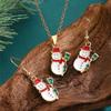 Christmas Tree Christmas  Jewelry Set Santa Xmas Dangle Earring Vintage   Gift