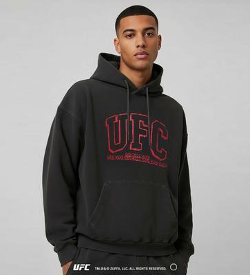 Ufc Dyed Oversized Hoodie Charcoal U2Hdw4101Ch