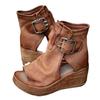 Women Sandals Shoes 2022 Summer Retro Peep Toe Platform Sandals Pu Leather Zipper Thick Bottom Women Shoes Ladies Sandals559Fe4