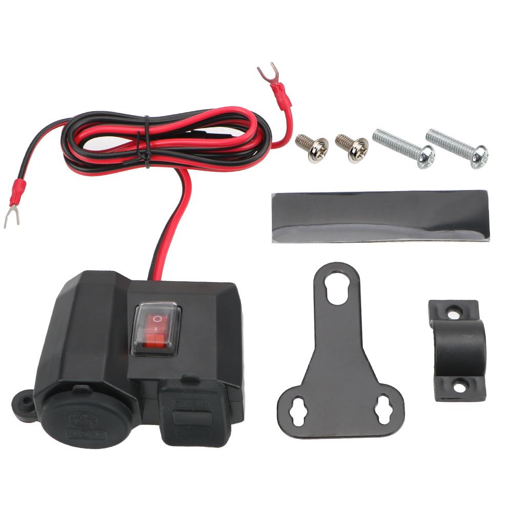 

Водонепроницаемые USB-зарядные устройства для мотоциклов 3.0 Адаптер питания с двумя портами Светодиодный индикатор Универсальный Мотоциклетный пит-дирт-байк Мото Аксессуары