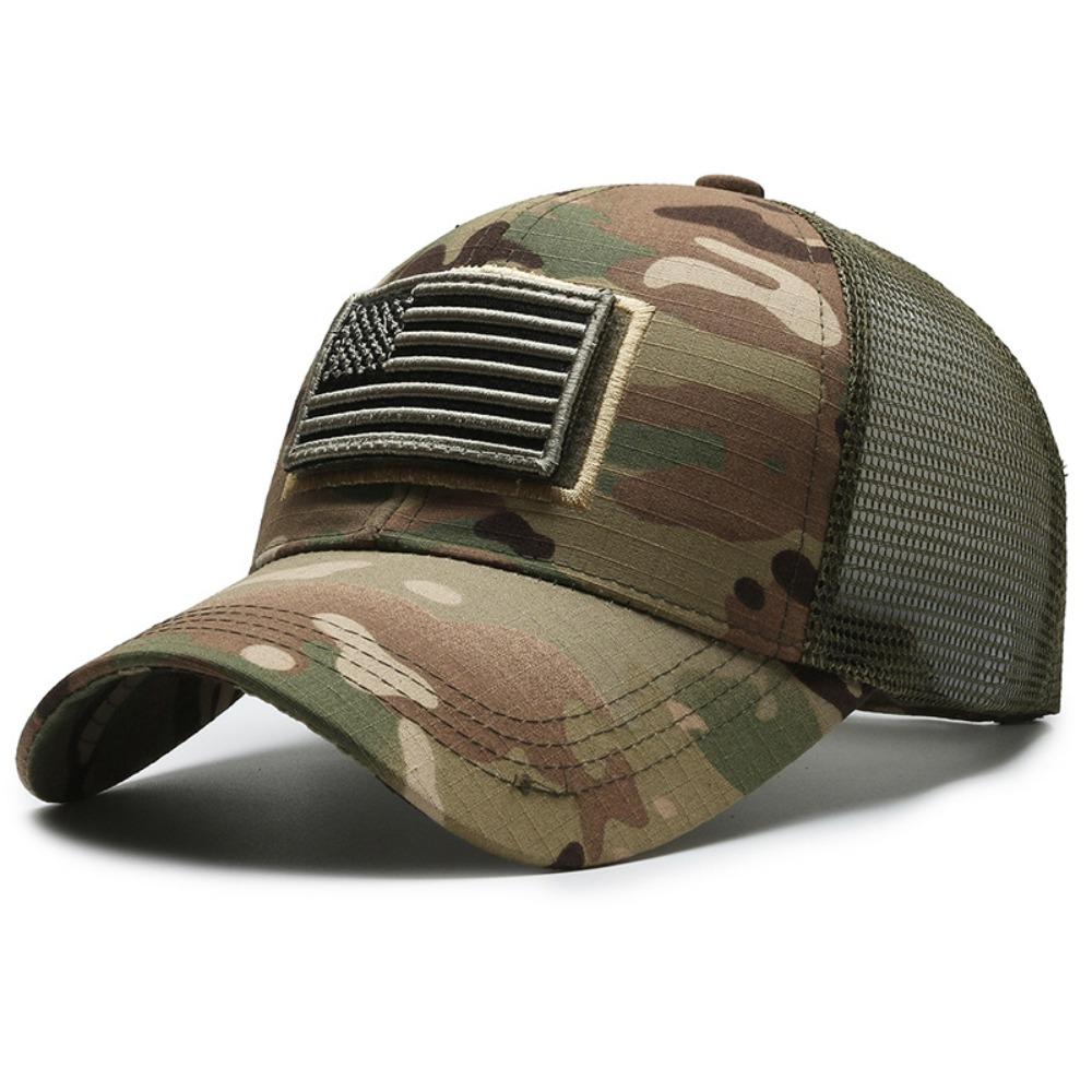 Amerikaanse Logo Patch Baseballpet Heren en Dames Lente en Zomer Mesh Vizierpet Outdoor Ademende Zonnehoed gray