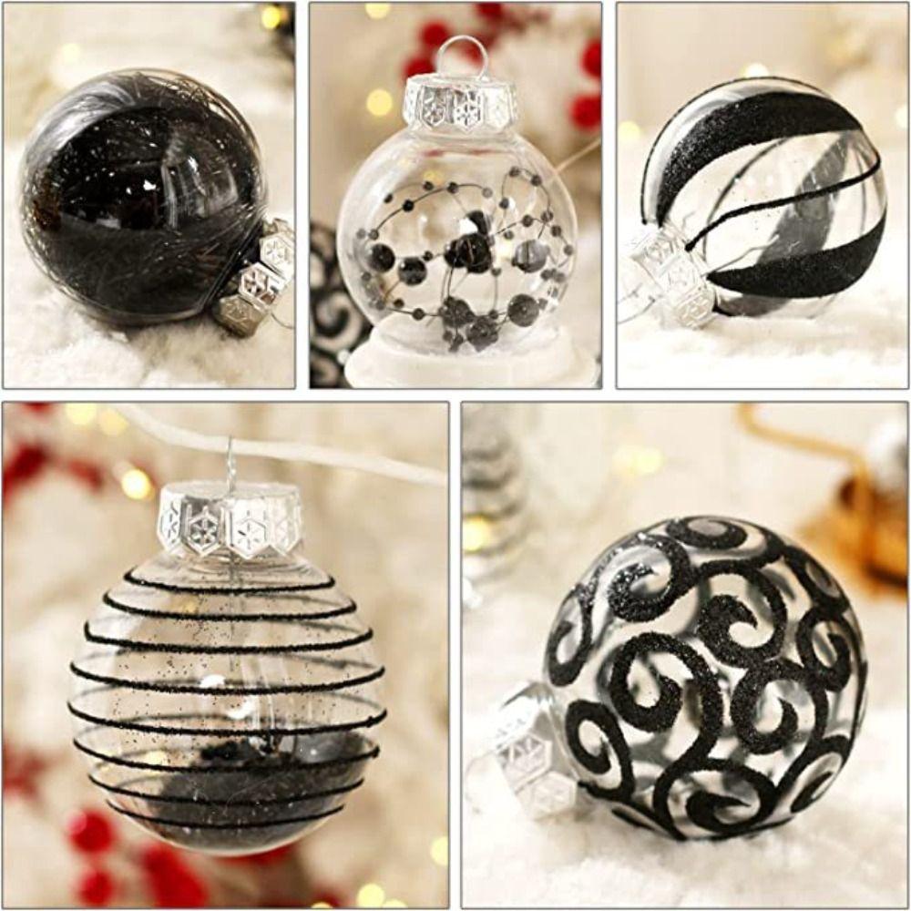 30pcs Plastic Christmas Tree Pendant Creative Hanging Ornament Christmas Ball Set  New Year