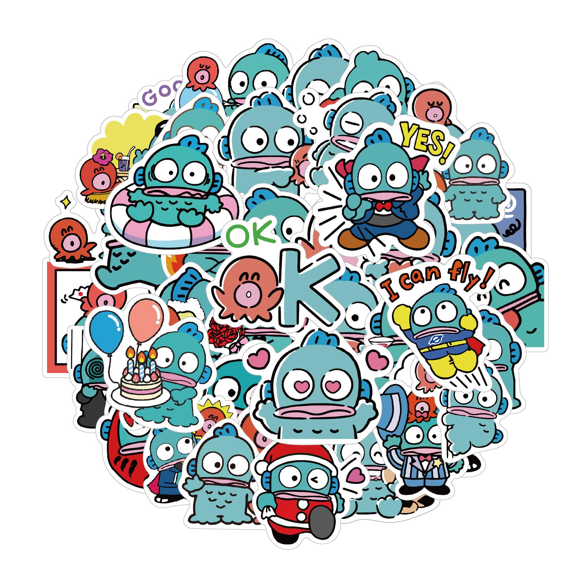 50 Clownfish Cartoon Stickers for Backpacks & Decoration 5-6.5 CM