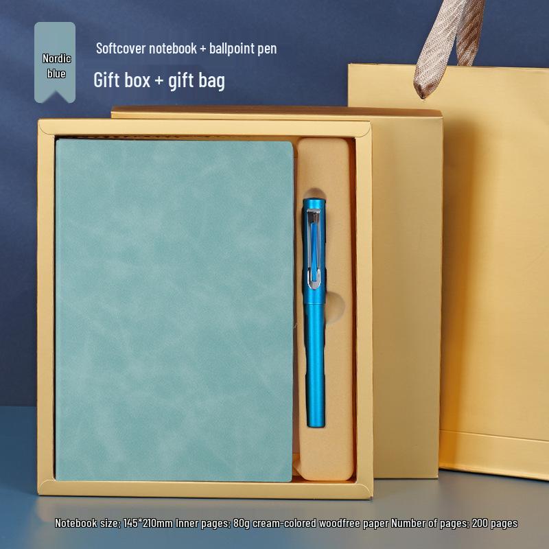 Chinese Style A5 Sheepskin Notebook Gift Set with Custom Logo