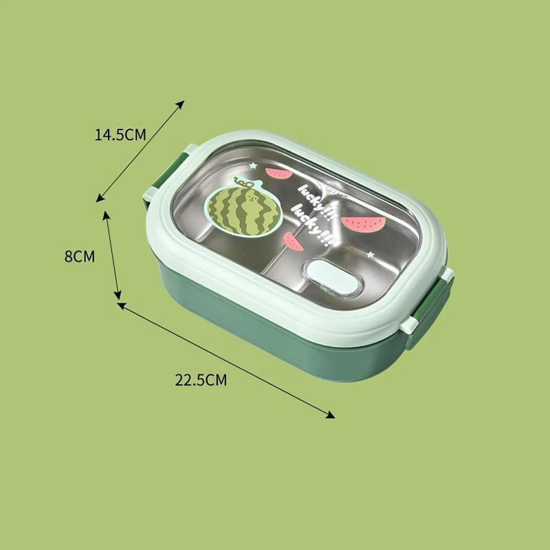 Thermoisolierte Lunchbox, tragbare Edelstahl-Bentobox für Studenten und Büroangestellte, hermetische Bento-Box mit hoher Kapazität, Picknick-Lunchbox