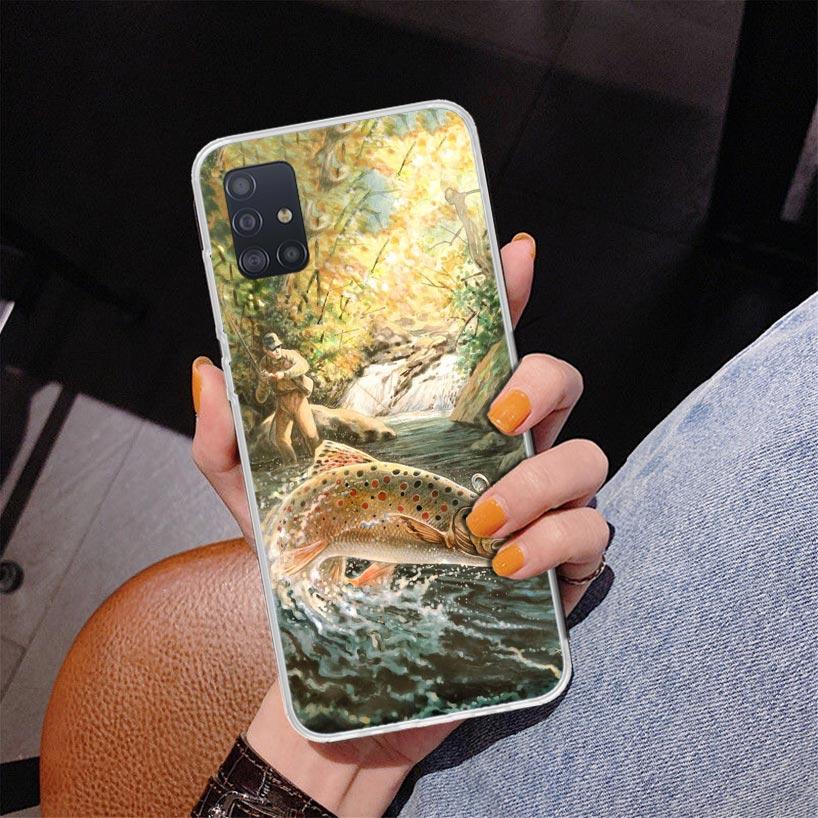 Hunting Fishing Man Phone Case For Samsung Galaxy A52 A32 A22 A12 A51 A31 A50S A30S A20S A10S Note 20 Ultra 10 Plus S10 A72 A71