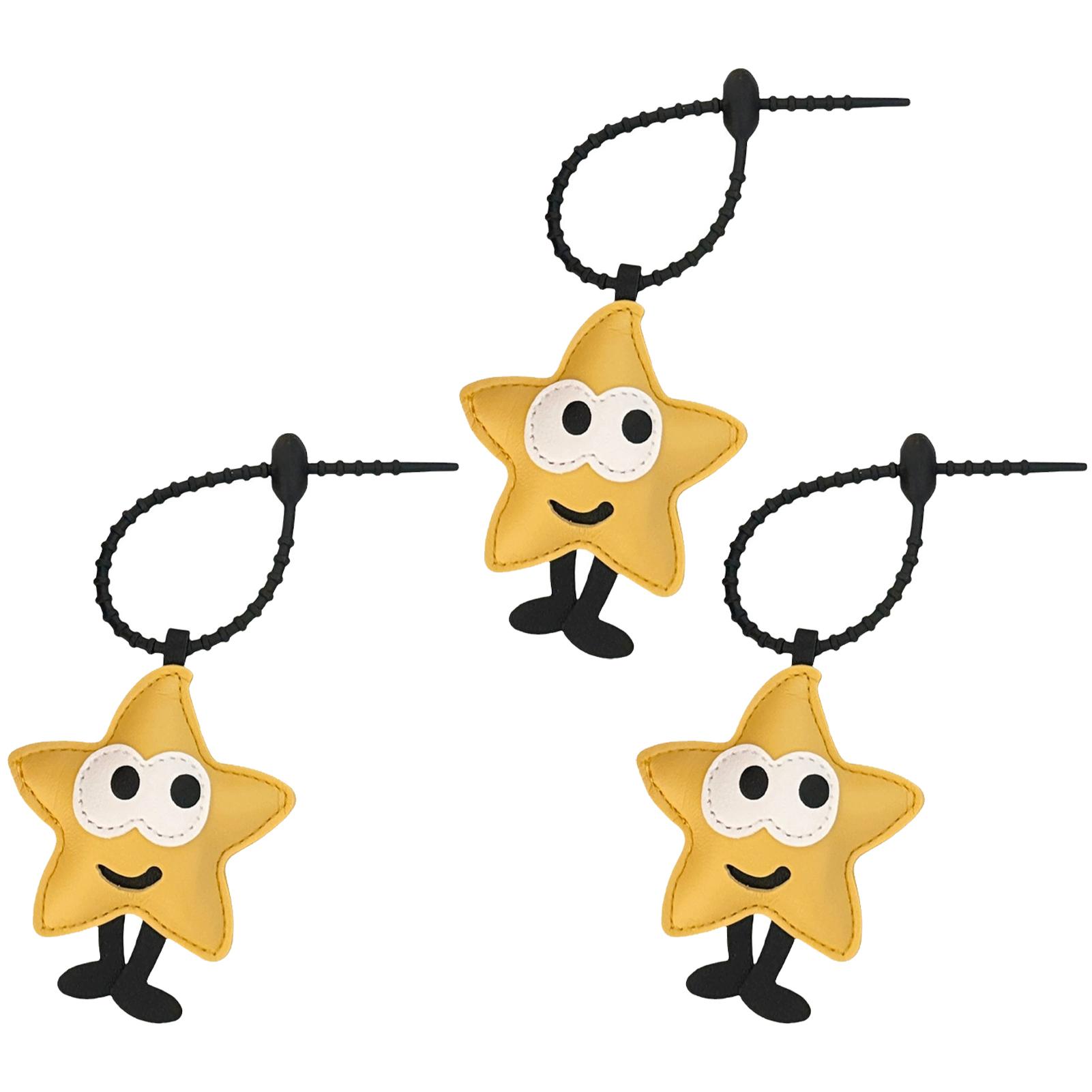 

Christmas Tree Star Keychain Cute Cartoon PU Leather Pendant Bag Charm Holiday Gift Decorative Accessory for Women Kids