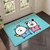 Adorable Bear Character N-Nagano Bears Floor Mat Soft Thickened Flannel Door Mat Non-Slip Living Room Rug Home Decor