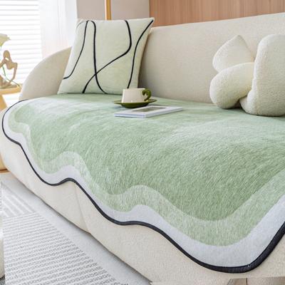 Almofada de sofá de chenille Cloud Mat antiderrapante, capa toda envolta, capa de pano, quatro estações, quarto, almofadas de assento universais