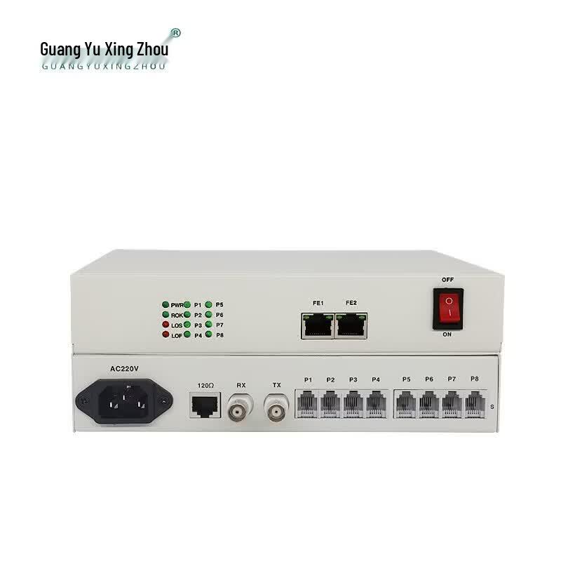 Guangyu Xingzhou GY-PCM8-2FE E1 to Ethernet & Phone Converter