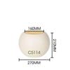 Nordic Minimalist Large Spherical Imitation Rock Planter for Artificial Trees