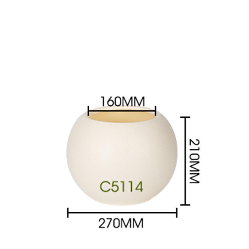 Nordic Minimalist Large Spherical Imitation Rock Planter for Artificial Trees