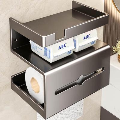 Baihan No-Punch Three-Layer Bathroom Tissue Holder