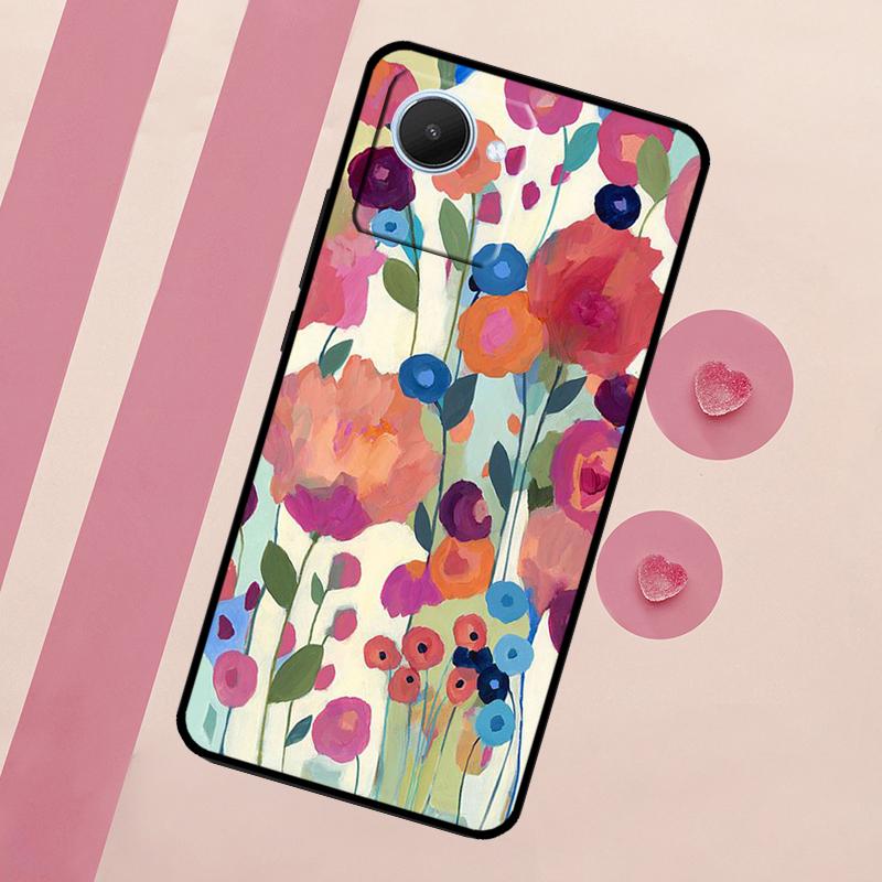 Colourful Flower Painting Art For Realme 15 Pro 10 11 12 13 14 Pro Plus GT7 C67 C65 C63 C61 C55 C53 C51 C35 C71 C75 Case