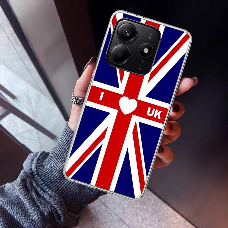 Union Jack England UK Flag Phone Case For Xiaomi Redmi Note 10 11 12 13 14 15 Pro Plus 11S 12S 14S 11T 11E 10S Soft TPU Back Cov