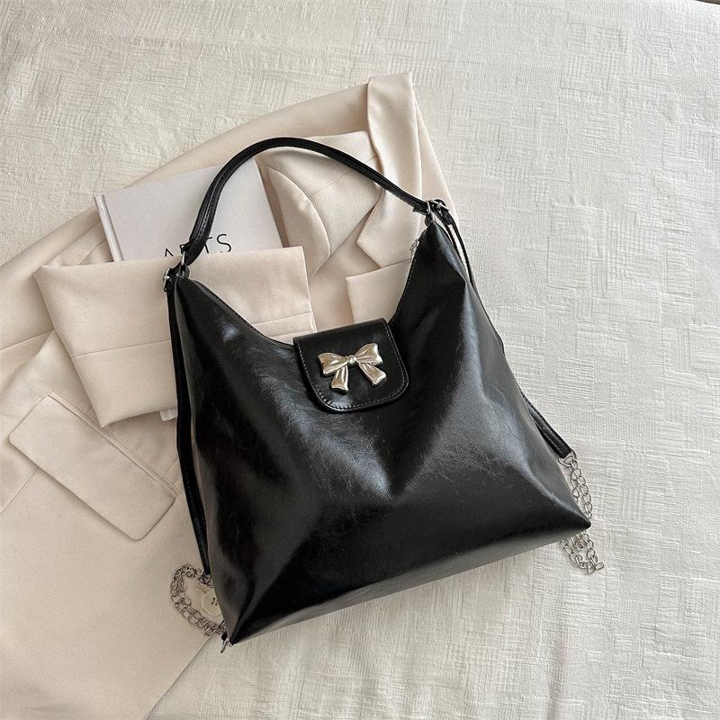 Cross Border Popular Women's Shoulder Bag Bow High-end Feel Texture Goddess Popular Commuting Crossbody Shoulder Bag