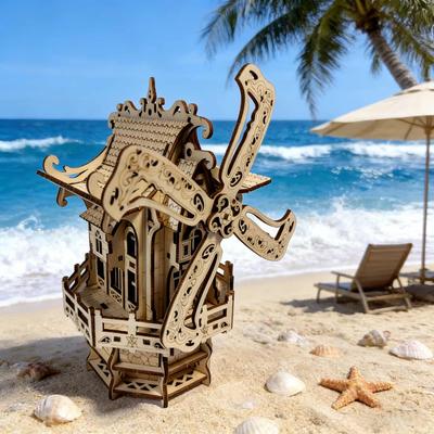 Windmill House 3D Wooden Puzzle Miniature the Perfect Holiday Present : Ideal Ideal for Halloween Christmas Plus Birthdays