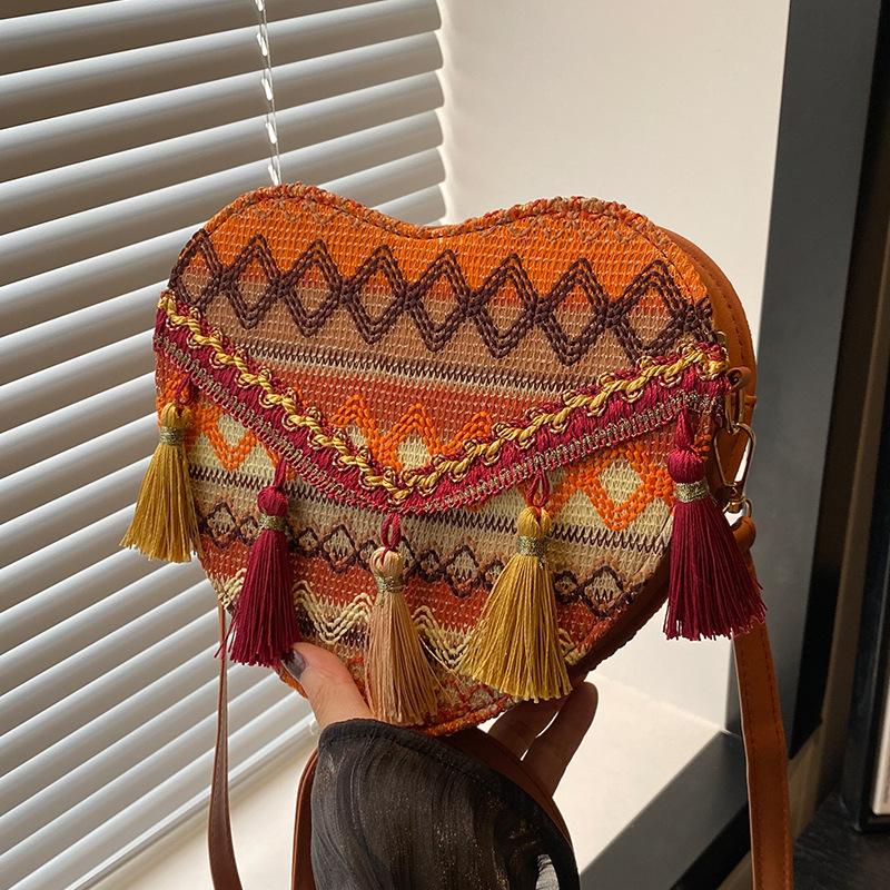 High-end Textured Woven Bag for Women New Trendy Crossbody Bag for Women Ins Niche Tassel Shoulder Bag for Women