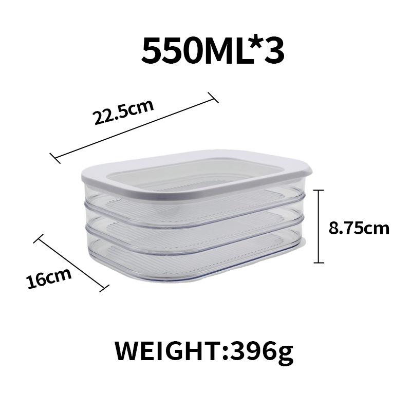 Scatola Trasparente Lavabile in Lavatrice per Alimenti, Transfrontaliera, con Coperchio per Frigoriferi da Cucina
