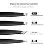 96-piece Eyebrow Tweezers Set: Stainless Steel, Flat & Slanted Tips, Double Eyelid Tape for Shaping & Plucking Eyebrows.