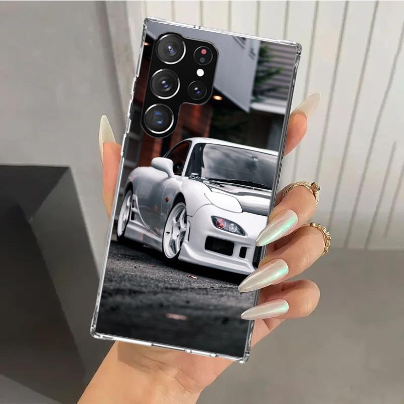 JDM Car RX7 Cool Phone Case for Samsung Galaxy S26 S24 S23 Ultra S25 Edge S22 S21 Plus S20 FE + Soft Print Shell Funda Galaxy S2