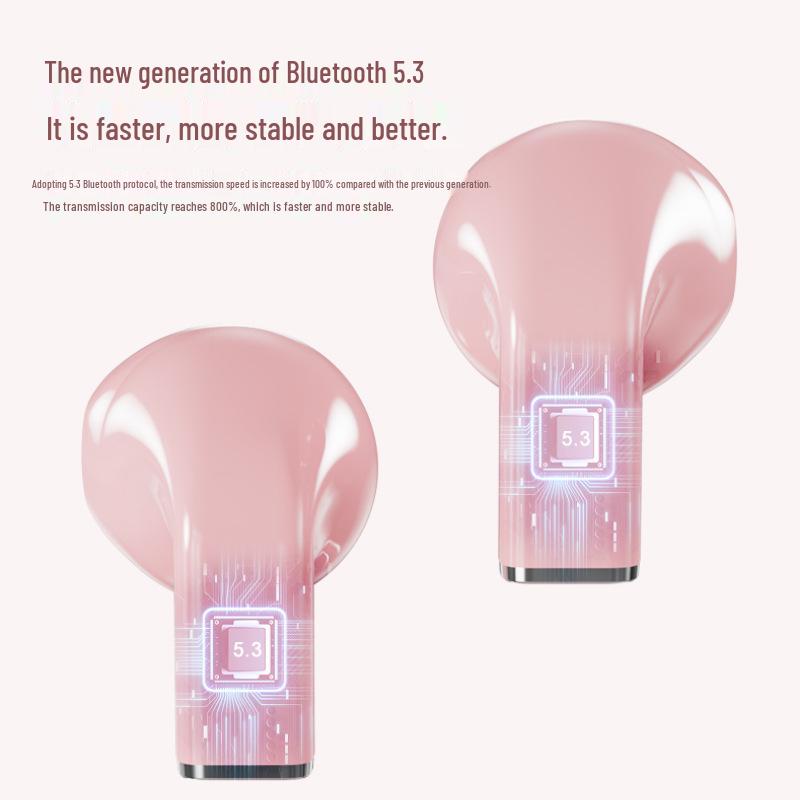 K520 Heart-Shaped Bluetooth 5.3 Wireless Headset with Power Display