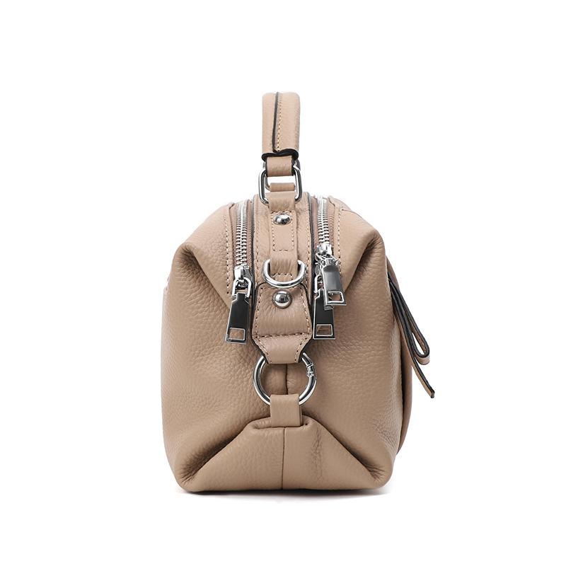 Zency ekte skinnveske for kvinner Enkel høykvalitets tøyveske Liten vintage Boston håndveske Skuldervesker for kvinner 2022 Crossbody