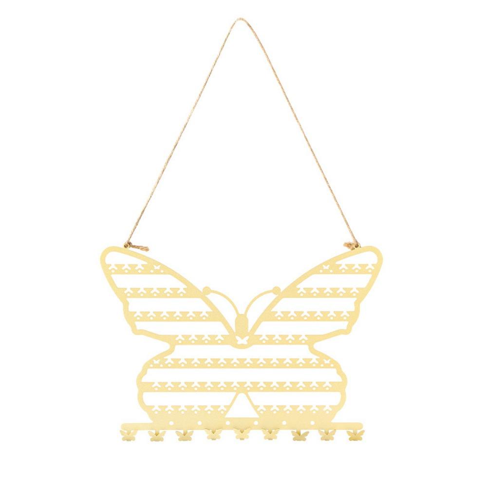 

Hollow Metal Butterfly Jewelry Storage Rack 7 Layers Hanging Jewelry Display Stand Household Use золотой